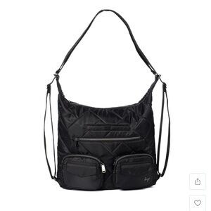Lug ZipLiner 2 Convertible Hobo Bag in Black NWOT